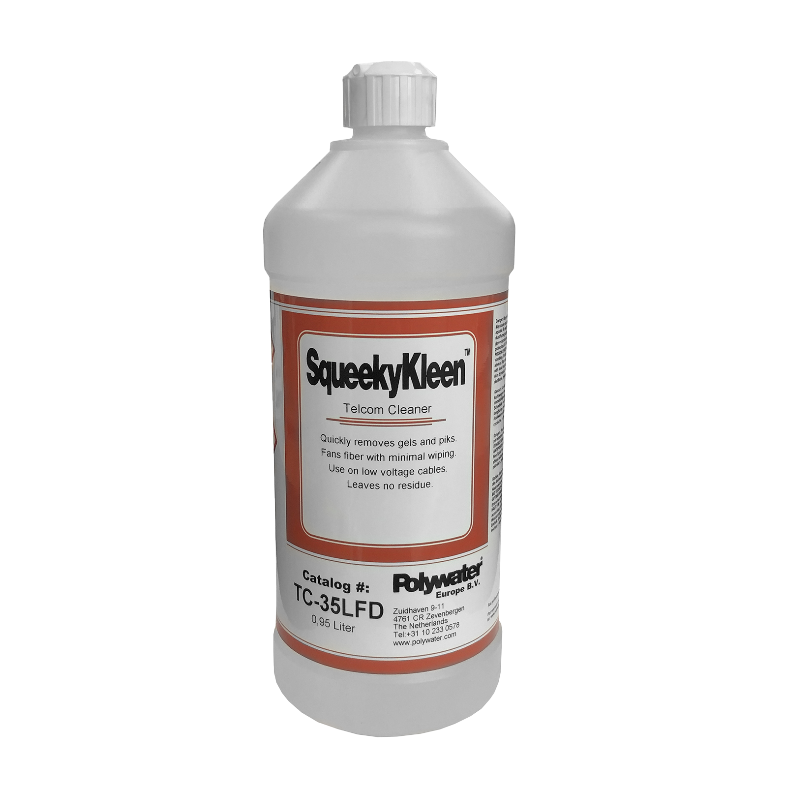 SqueekyKleen Telcom cleaner, 0.95ltr, Polywater, ontvetter